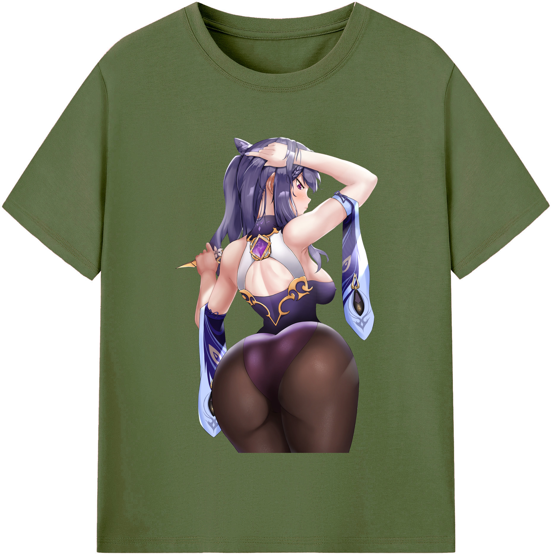 げんし神 刻晴 こくせい genshin Kokusei 綿100％半袖Tシャツ（フロントプリント）